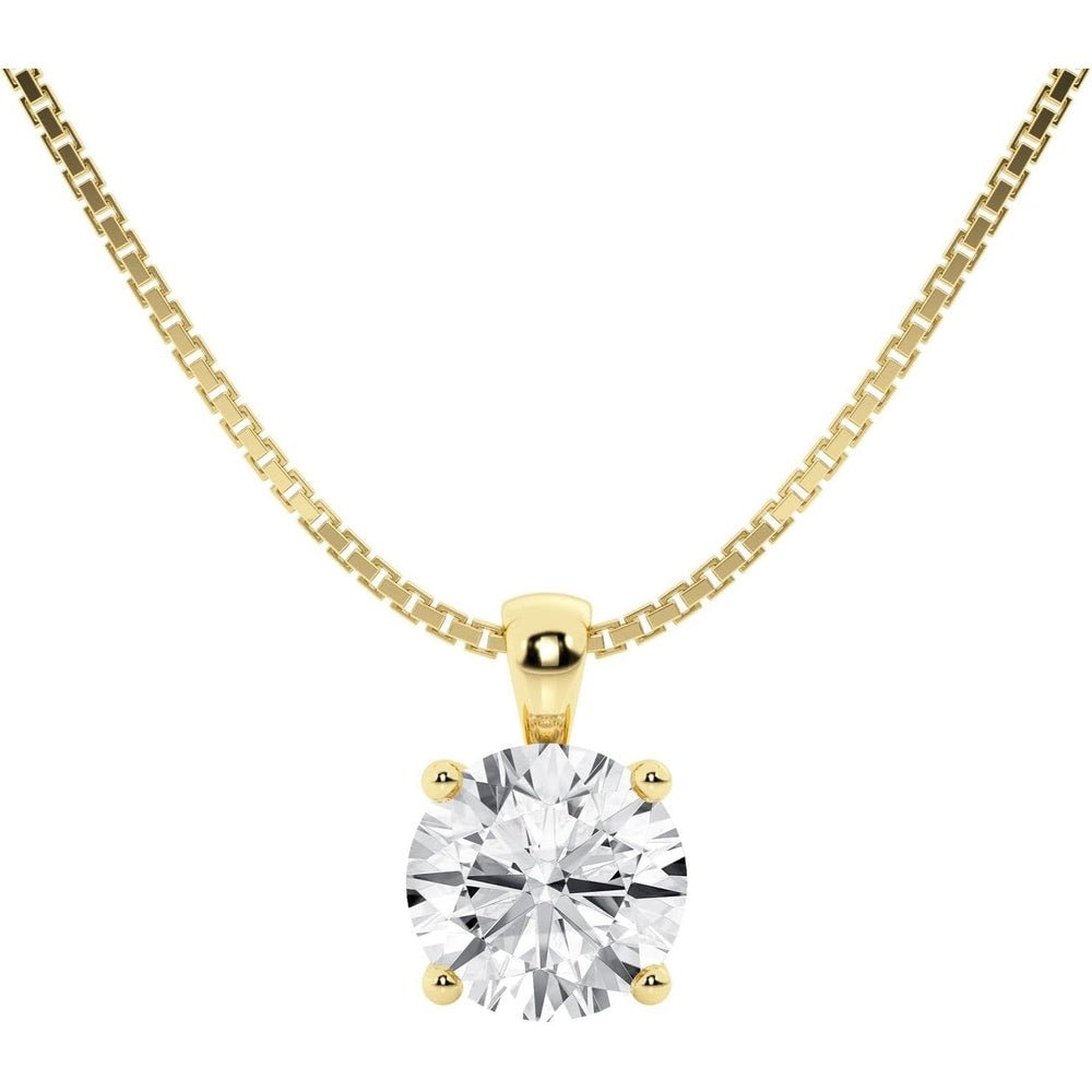 1 Carat Lab Diamond Pendant Necklace in 14K White Gold, IGI Certified - Future Jewelry