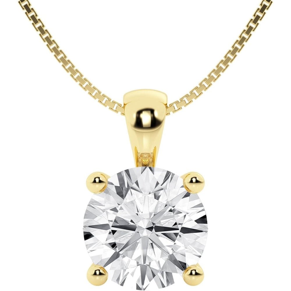 1 Carat Lab Diamond Pendant Necklace in 14K White Gold, IGI Certified - Future Jewelry