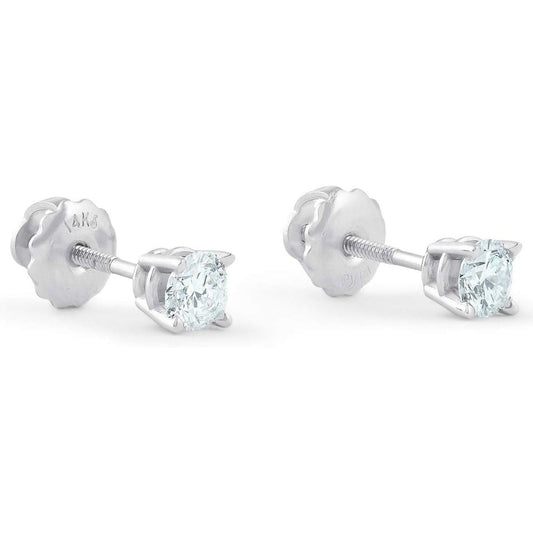 1/2 Carat Lab Grown Diamond Stud Earrings in 14K Gold - Future Jewelry