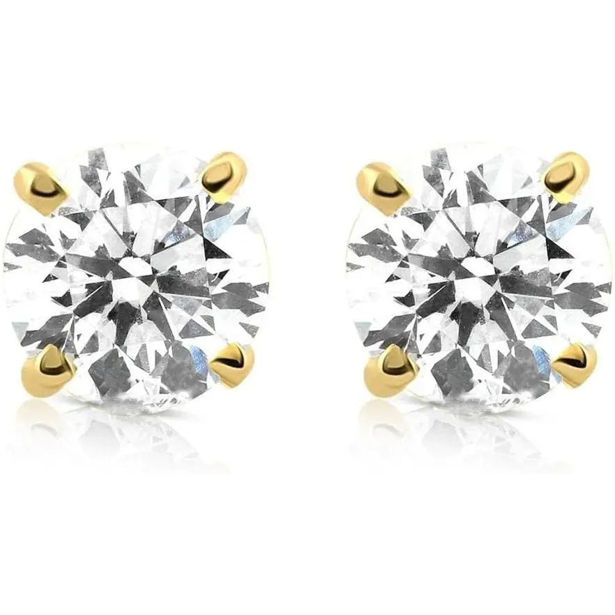 1/2 Carat Lab Grown Diamond Stud Earrings in 14K Gold - Future Jewelry