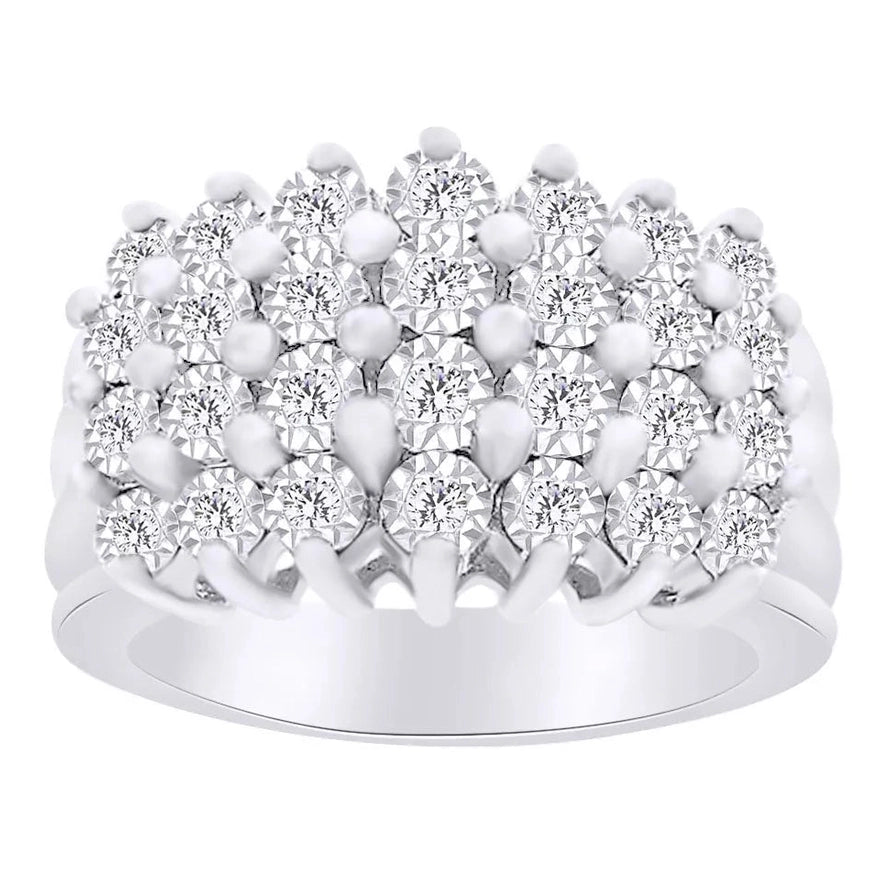 1/2 Ct Wedding Band Ring Lab Grown Diamond 925 Sterling Silver - Future Jewelry