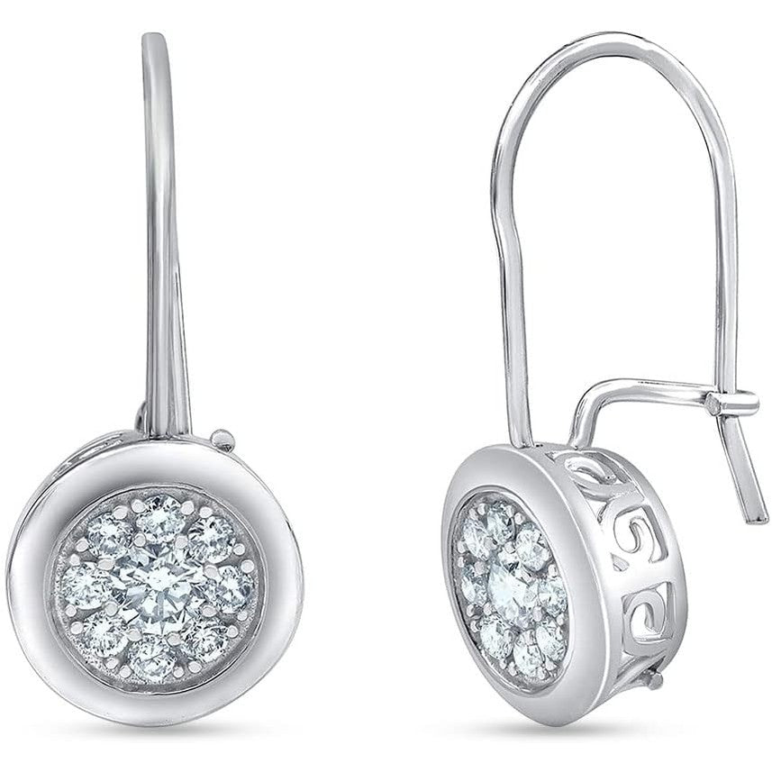 1/2 to 3/4 Carat Round Lab Grown Diamond Drop Earrings for Women (Color - G, Clarity - SI)| Sterling Silver Earrings | Fine Jewelry for Her - Future Jewelry