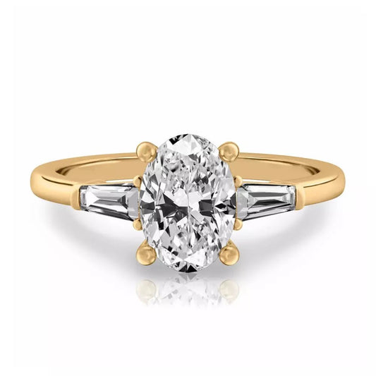 1.30 Carat Lab Grown Diamond Ring in 14K Yellow Gold - Future Jewelry