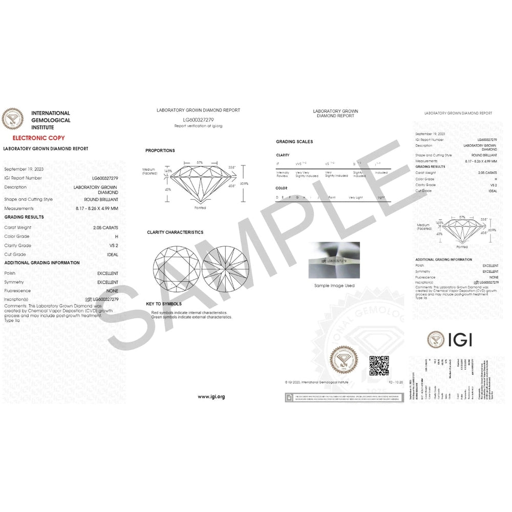1.30 Carat Round Lab Grown Diamond Ring IGI 14K Yellow Gold - Future Jewelry