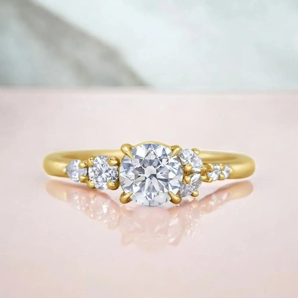 3.30 Carat Lab Diamond Ring in 18K Yellow Gold - Future Jewelry