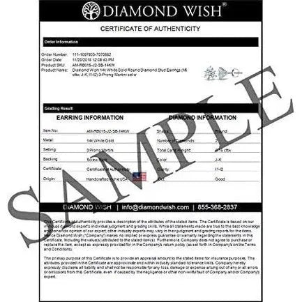 1/4 to 1 1/4 Carat Lab Grown Diamond Round Stud Earrings for Women in 14k Gold 3 - Prong Martini Setting Screw Back Studs - Future Jewelry