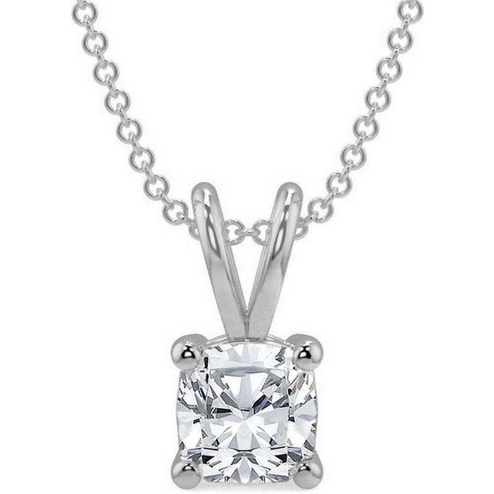 14K Gold 1/2 - 5 Carat LAB GROWN Diamond Solitaire Pendant IGI Certified 4 Prong Diamond Pendant Necklace - Future Jewelry