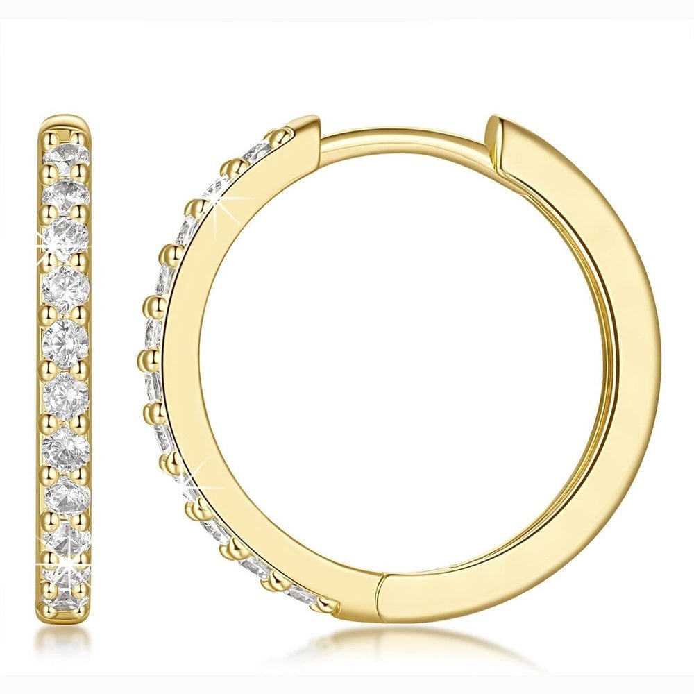 14K Gold Hoop Earrings for Women 14K Gold Earrings Hypoallergenic Lightweight Small Hoop Earring with Round Huggie Hoops Earring - Future Jewelry