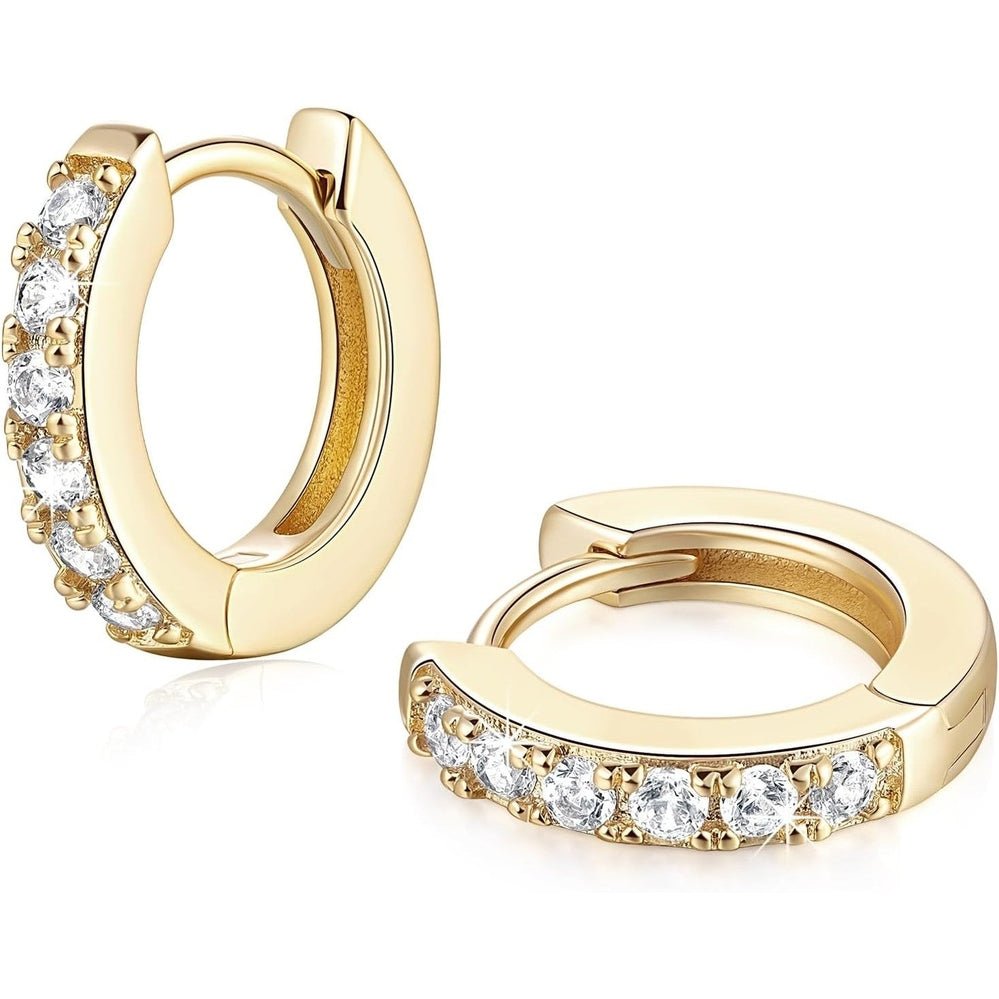 14K Gold Hoop Earrings for Women 14K Gold Earrings Hypoallergenic Lightweight Small Hoop Earring with Round Huggie Hoops Earring - Future Jewelry