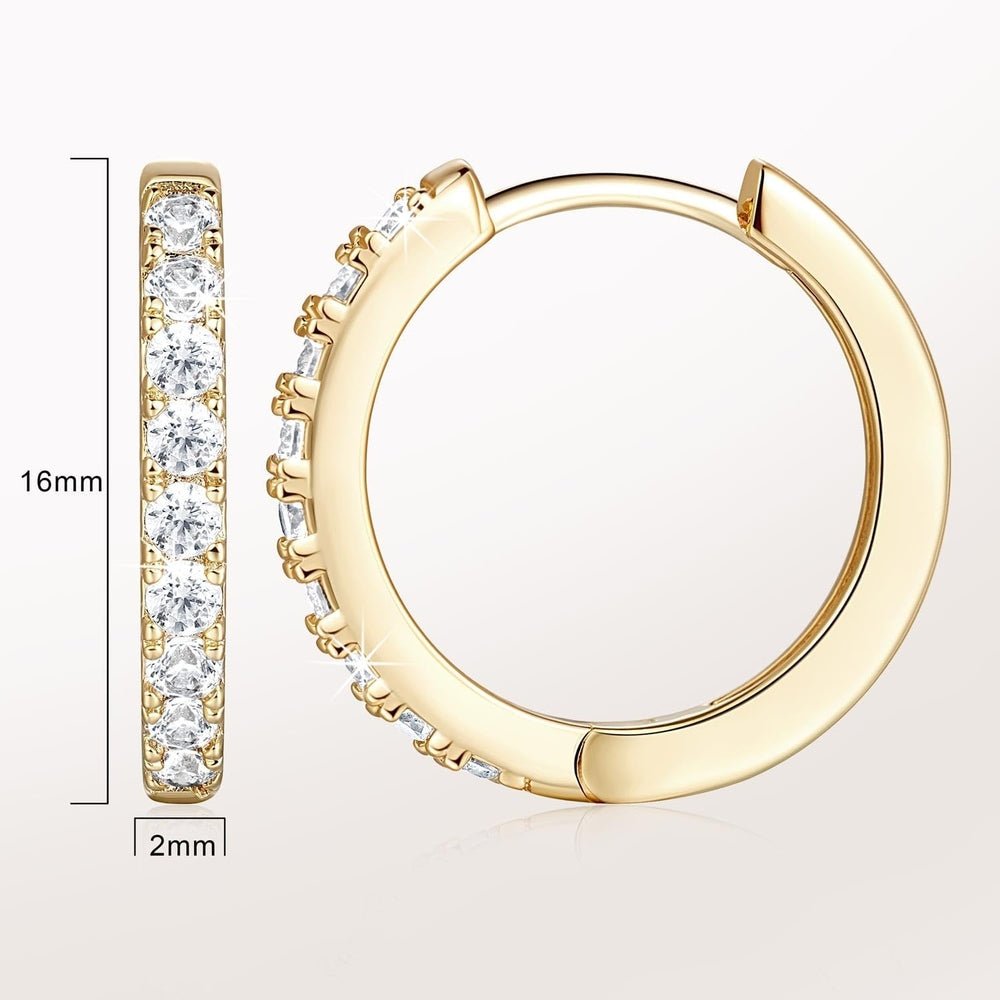 14K Gold Hoop Earrings for Women 14K Gold Earrings Hypoallergenic Lightweight Small Hoop Earring with Round Huggie Hoops Earring - Future Jewelry