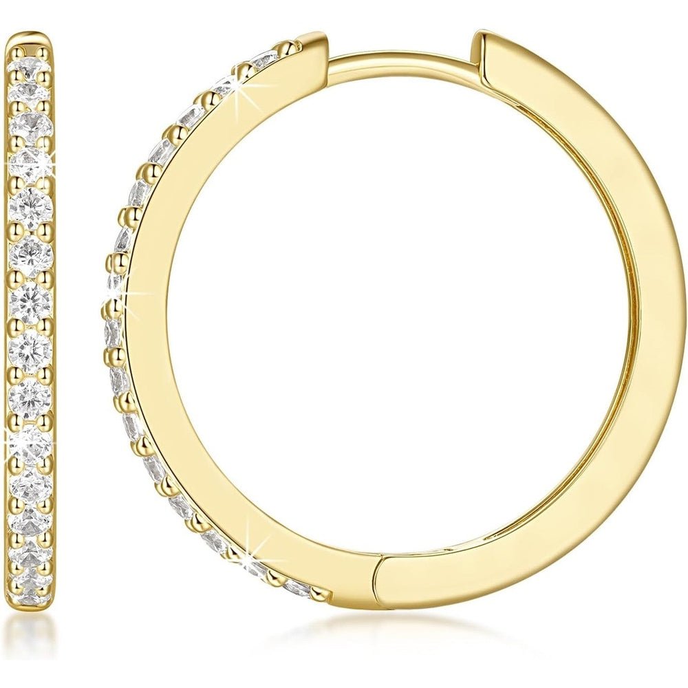 14K Gold Hoop Earrings for Women 14K Gold Earrings Hypoallergenic Lightweight Small Hoop Earring with Round Huggie Hoops Earring - Future Jewelry