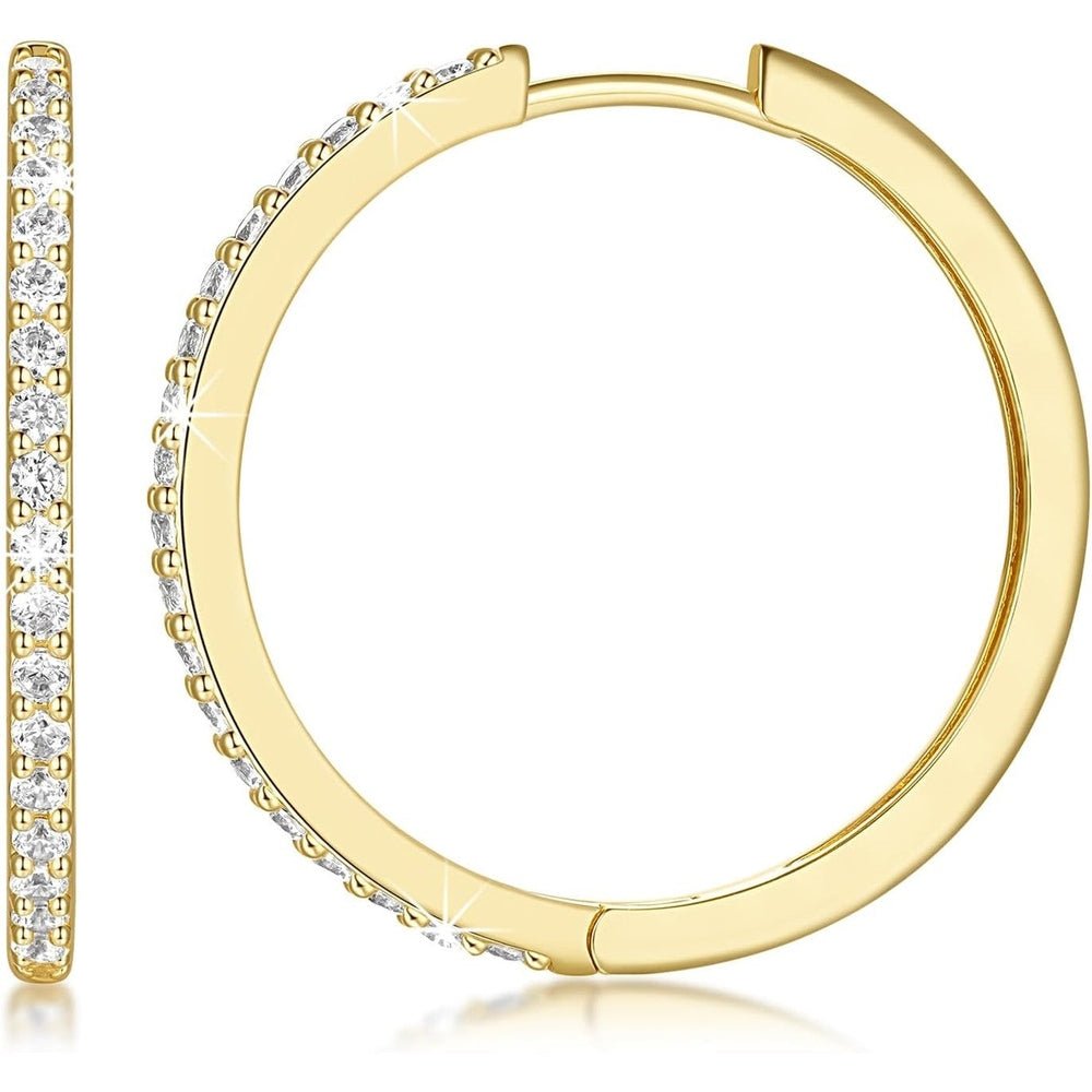 14K Gold Hoop Earrings for Women 14K Gold Earrings Hypoallergenic Lightweight Small Hoop Earring with Round Huggie Hoops Earring - Future Jewelry