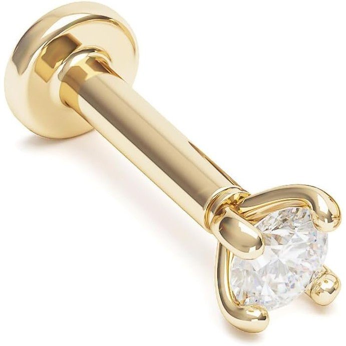 14k Gold Lab Grown Diamond Labret Stud Earring - Future Jewelry