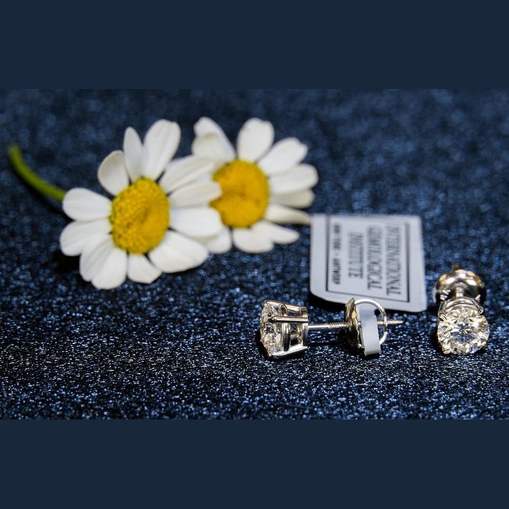 14K Gold Lab Grown Diamond Stud Earrings for Women - Future Jewelry