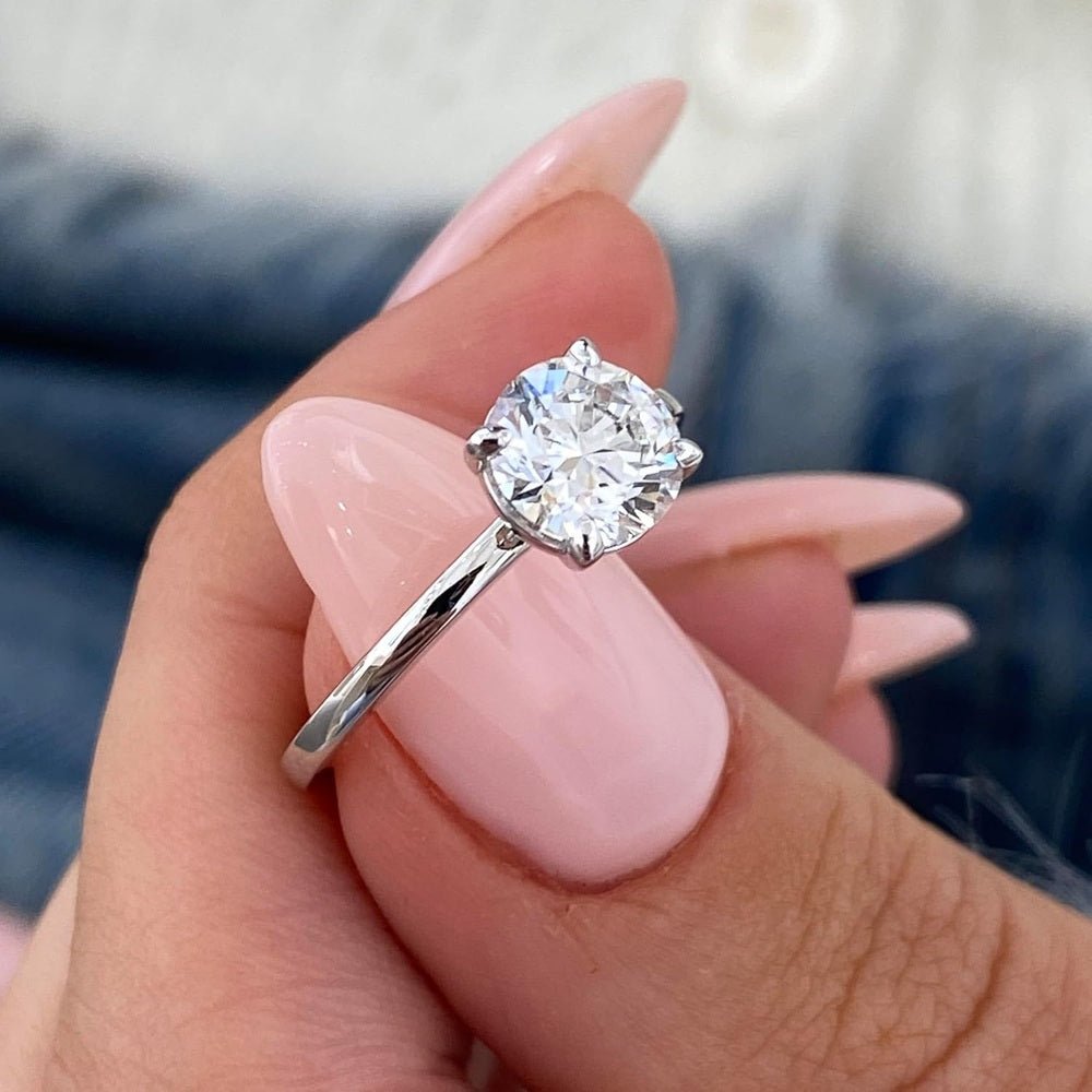 14k White Gold Engagement Ring/Wedding Ring With 0.20 to 2.00 Carats Lab Grown Diamond (E Color, VS1 Clarity) Rings For Women - Future Jewelry