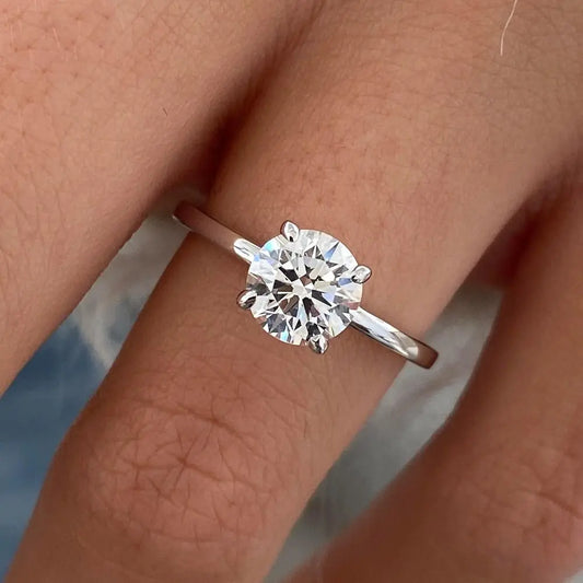 14k White Gold Engagement Ring/Wedding Ring With 0.20 to 2.00 Carats Lab Grown Diamond (E Color, VS1 Clarity) Rings For Women - Future Jewelry