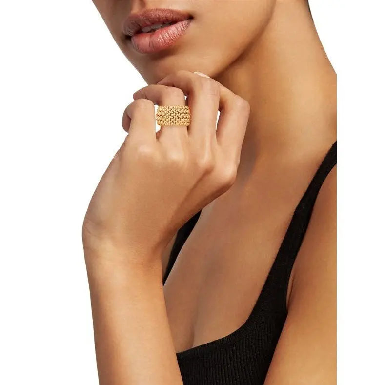 14K Yellow Gold Textured Ring - Future Jewelry