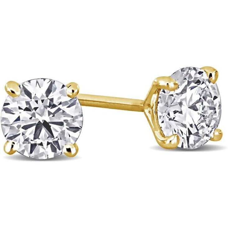 1–5 Carat Lab Grown Diamond Stud Earrings – 4 Prong Set - Future Jewelry