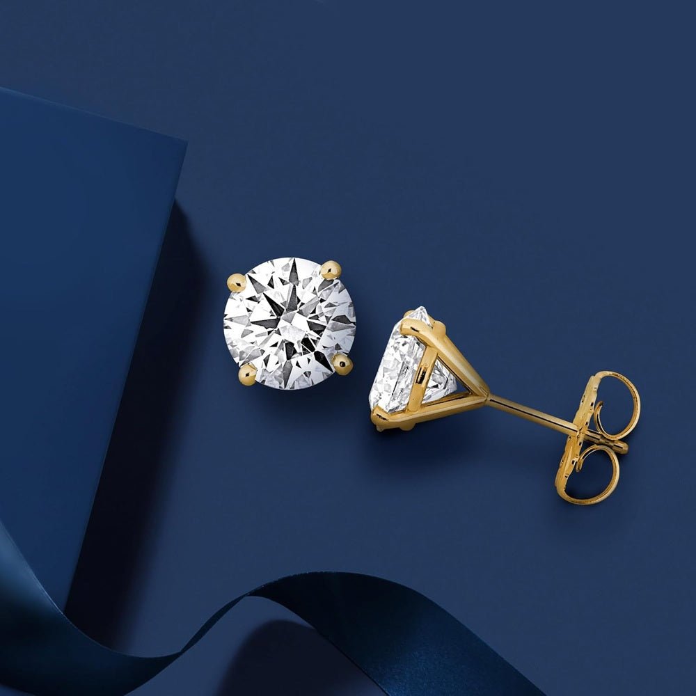 1–5 Carat Lab Grown Diamond Stud Earrings – 4 Prong Set - Future Jewelry