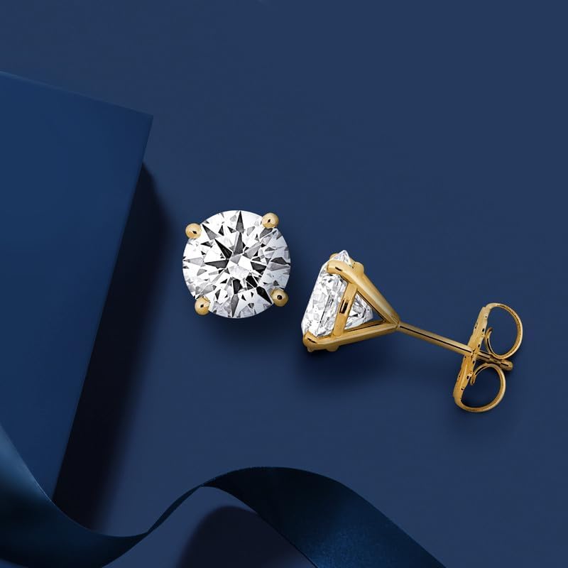 1–5 Carat Lab Grown Diamond Stud Earrings – 4 Prong Set - Future Jewelry