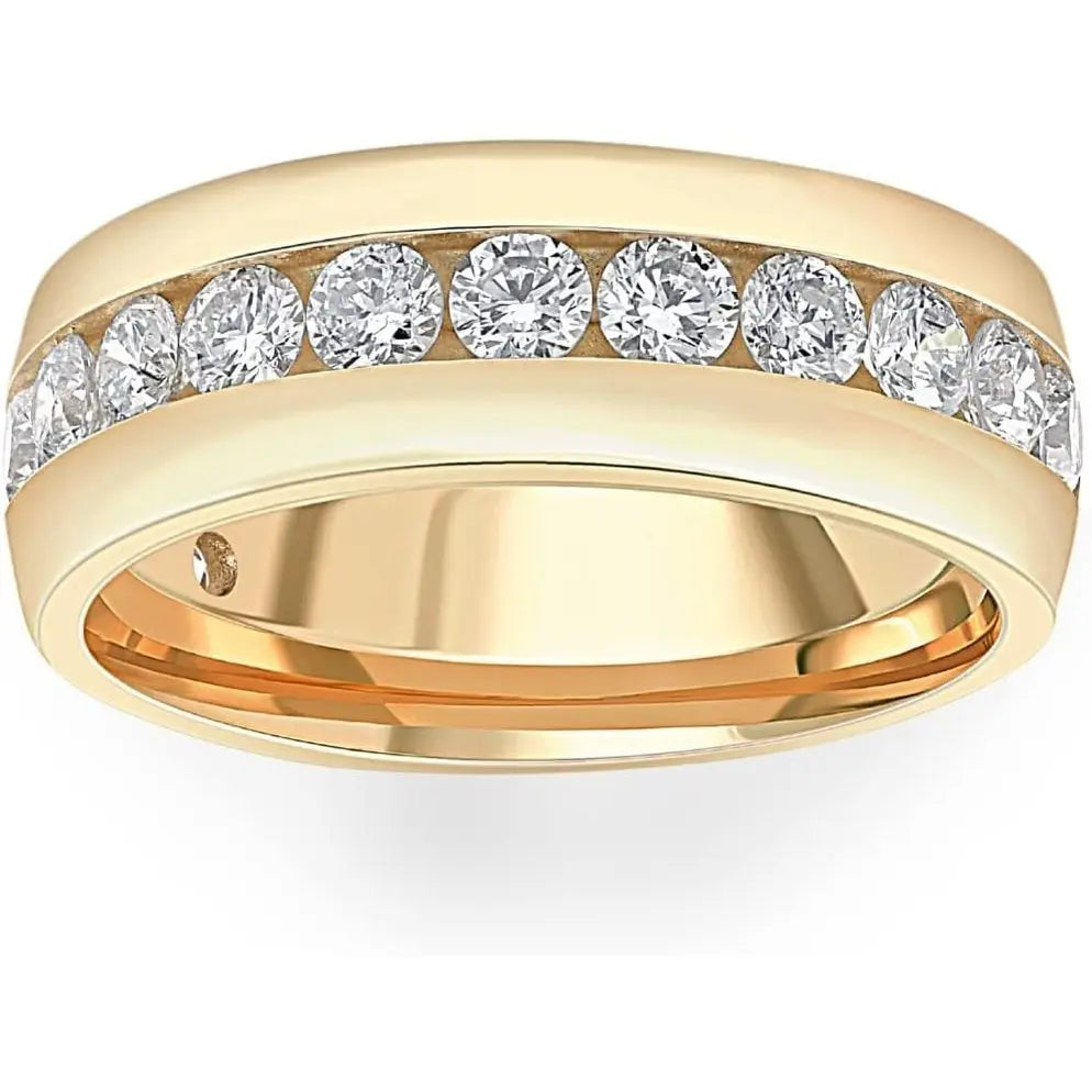 1.5 Carat Men's Lab Grown Diamond Ring in Yellow Gold - Future Jewelry