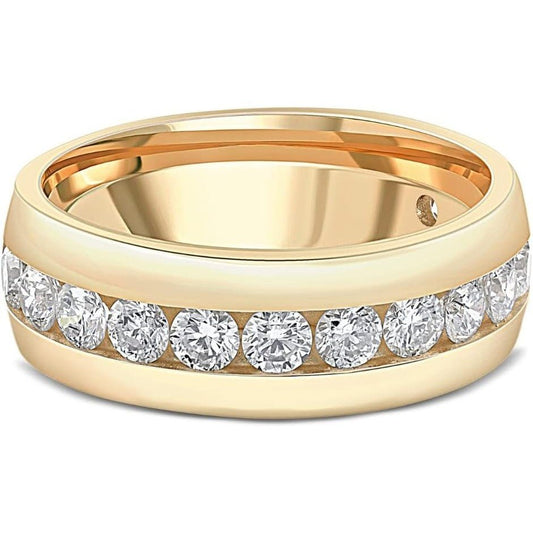 1.5 Carat Men's Lab Grown Diamond Ring in Yellow Gold - Future Jewelry