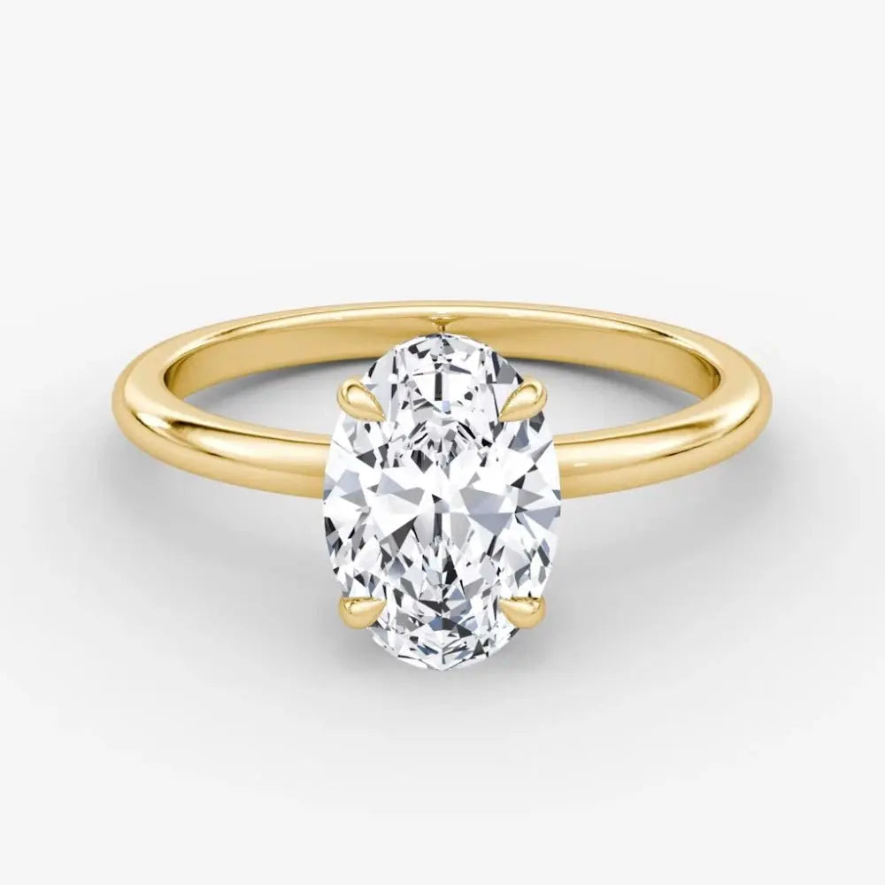 3 Carat Lab Diamond Ring in 18K Yellow Gold - Future Jewelry