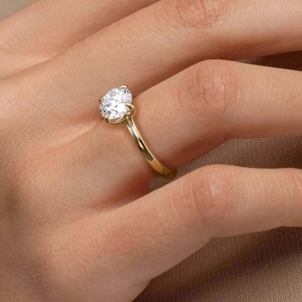 1.50 Carat Round Lab Grown Diamond Ring 14K or 18K Gold - Future Jewelry