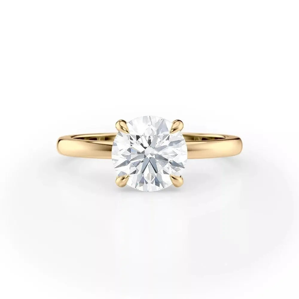 1.50 Carat Round Lab Grown Diamond Ring 14K or 18K Gold - Future Jewelry