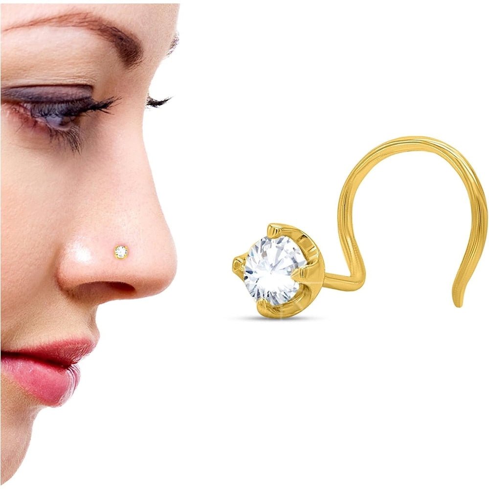 1.5mm - 3mm Lab - Grown Diamond Nose Pin & Stud in 14K Gold, 20 Gauge, Color G - H, Clarity VS - SI - Future Jewelry