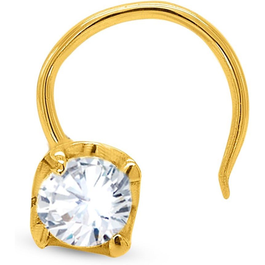 1.5mm - 3mm Lab - Grown Diamond Nose Pin & Stud in 14K Gold, 20 Gauge, Color G - H, Clarity VS - SI - Future Jewelry