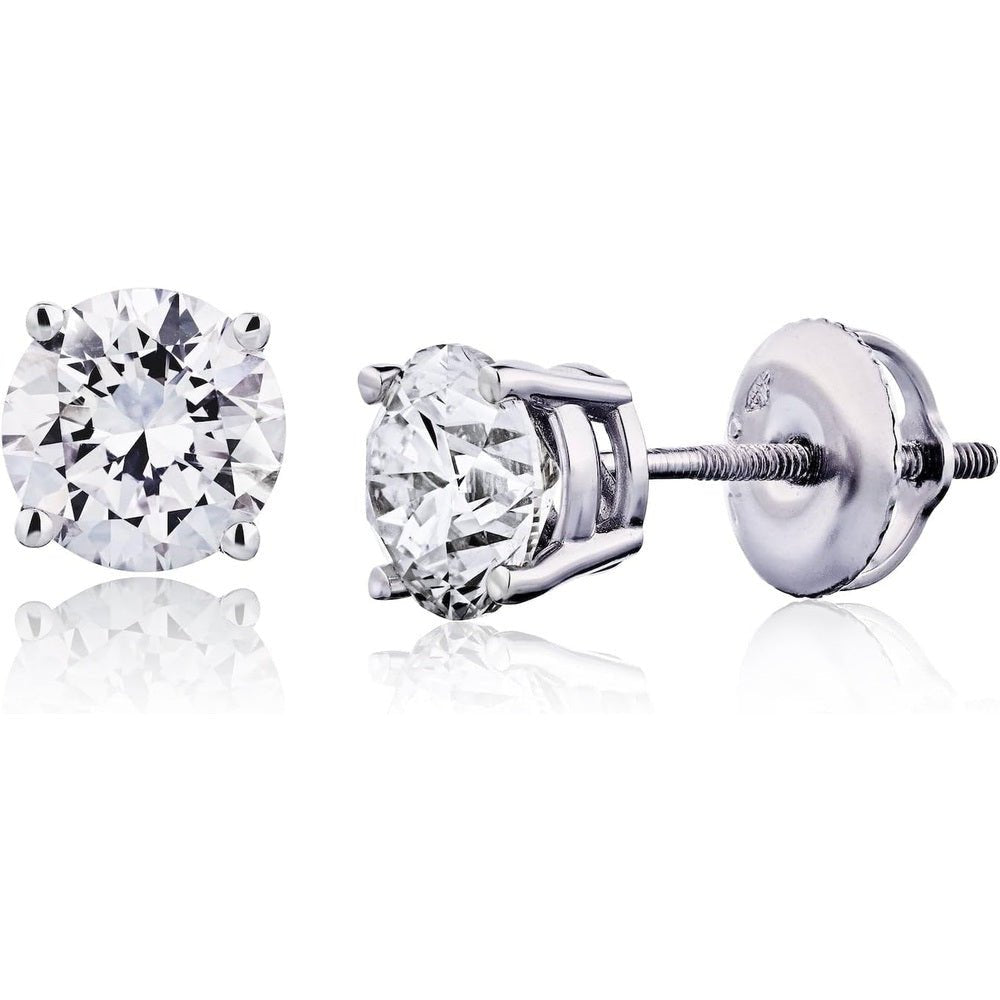1–6 Carat Lab Grown Diamond Stud Earrings 4 - Prong Set - Future Jewelry
