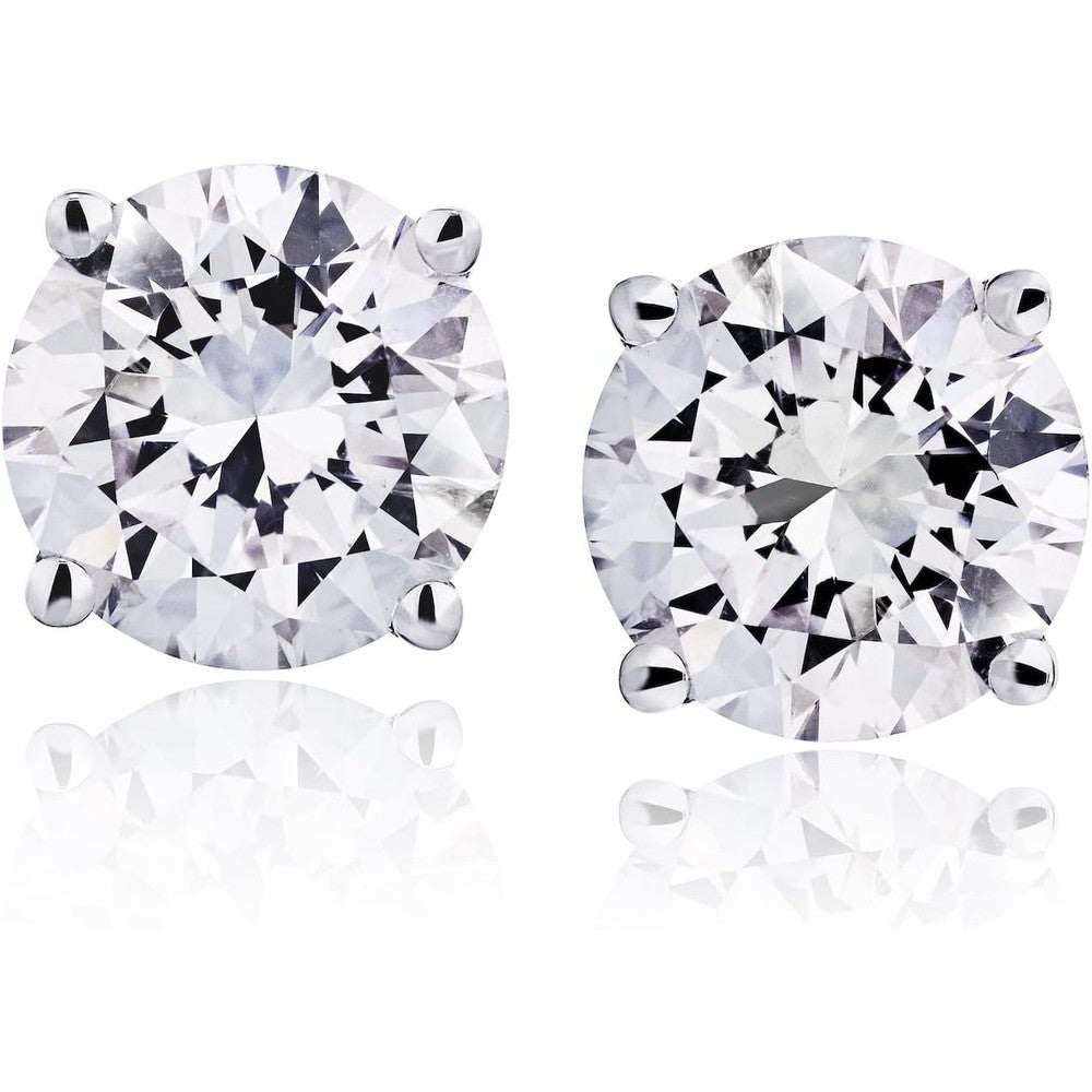 1–6 Carat Lab Grown Diamond Stud Earrings 4 - Prong Set - Future Jewelry