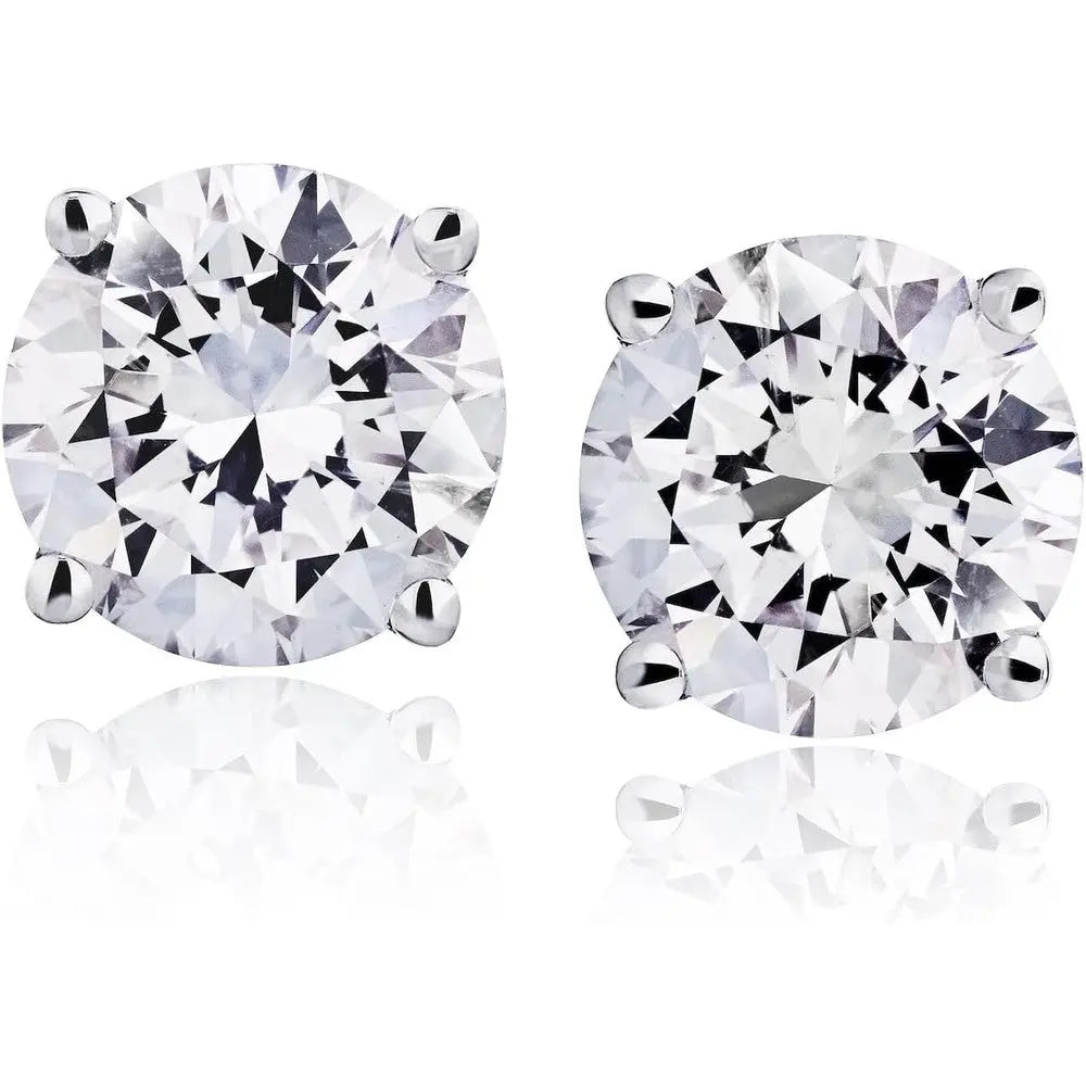 1–6 Carat Lab Grown Diamond Stud Earrings 4 - Prong Set - Future Jewelry