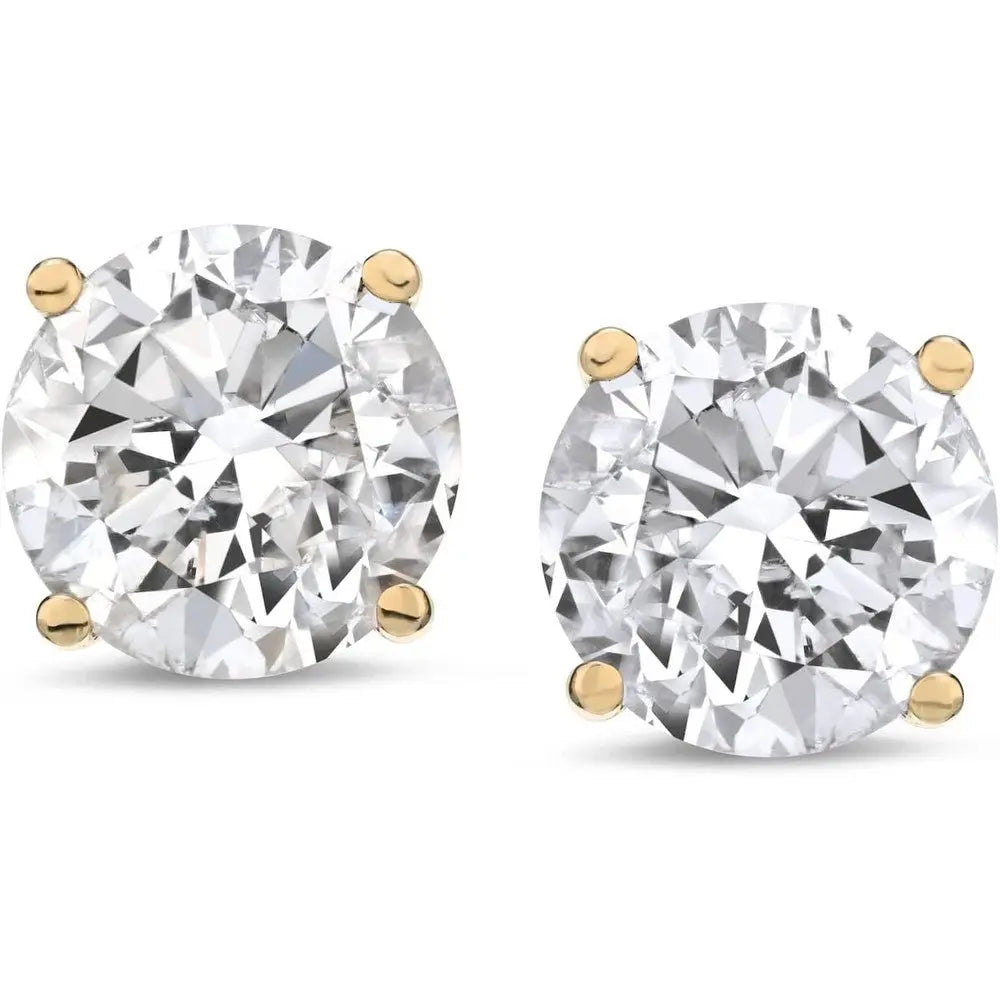 1–6 Carat Lab Grown Diamond Stud Earrings 4 - Prong Set - Future Jewelry