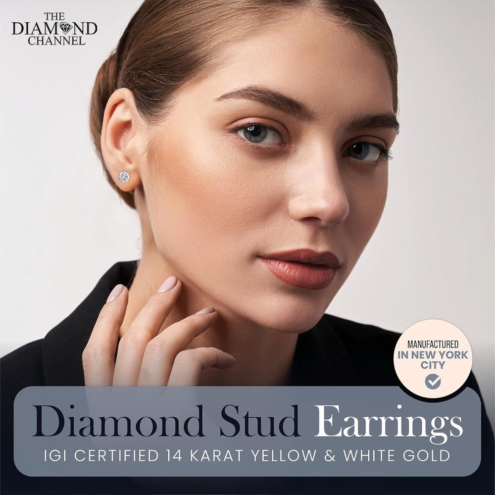1–6 Carat Lab Grown Diamond Stud Earrings in 14K Gold - Future Jewelry