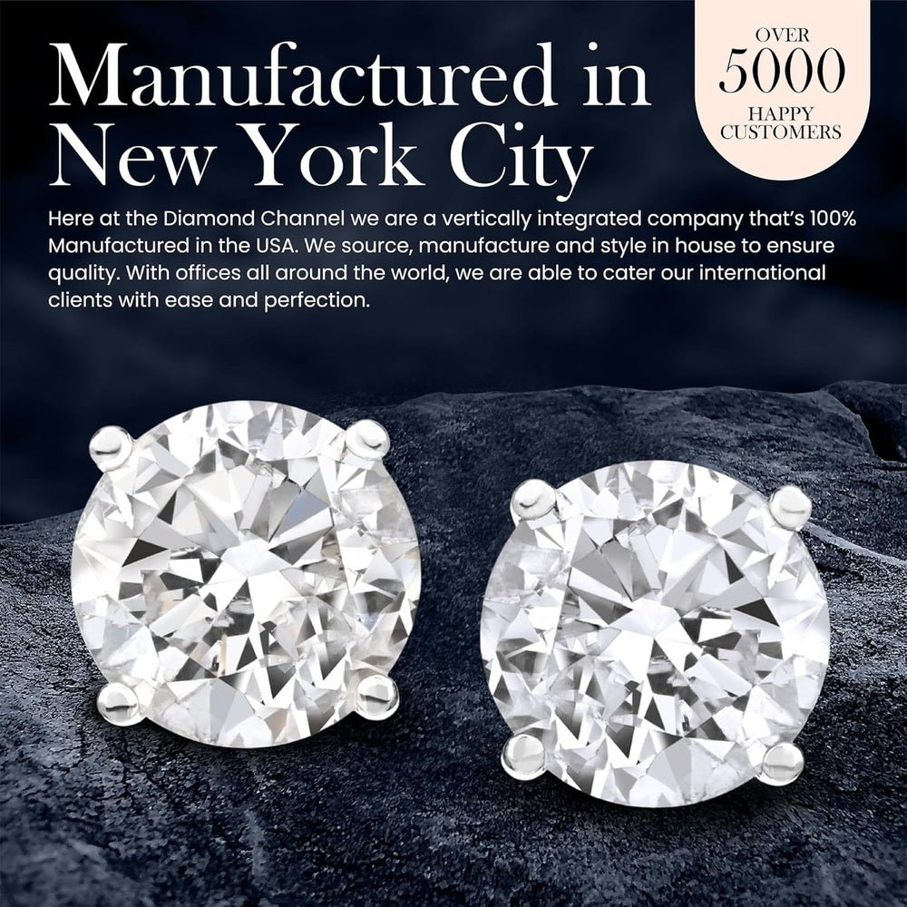 1–6 Carat Lab Grown Diamond Stud Earrings in 14K Gold - Future Jewelry