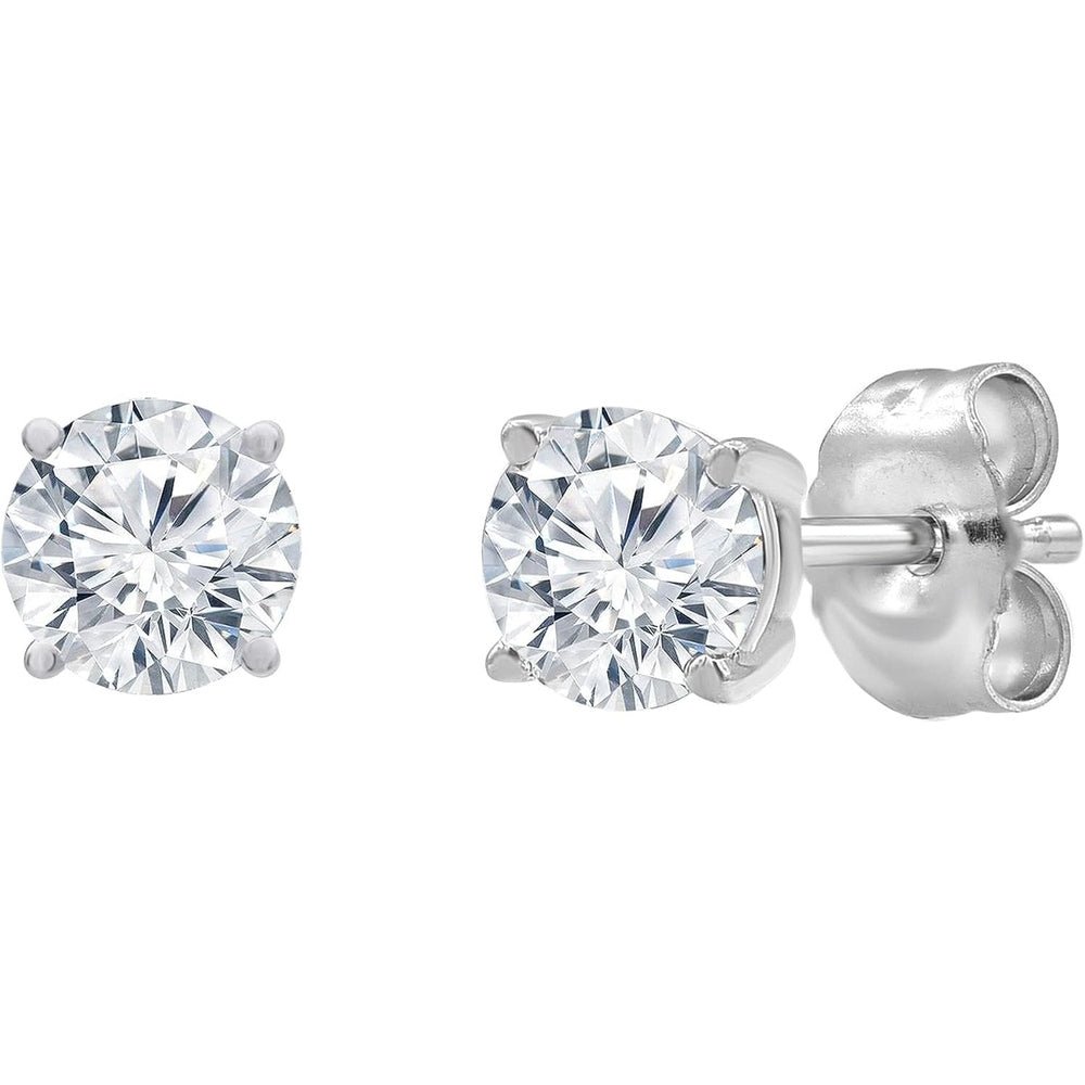 1–6.5 Carat Lab Grown Diamond Earrings in 14K White Gold - Future Jewelry