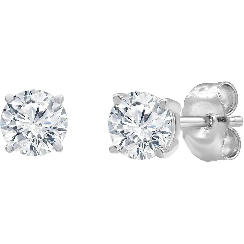 1–6.5 Carat Lab Grown Diamond Earrings in 14K White Gold - Future Jewelry