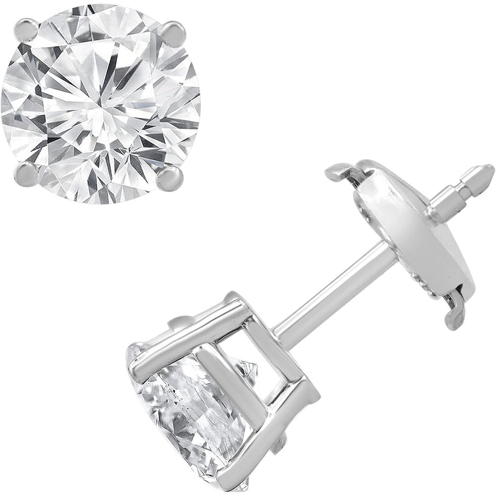 1–6.5 Carat Lab Grown Diamond Earrings in 14K White Gold - Future Jewelry