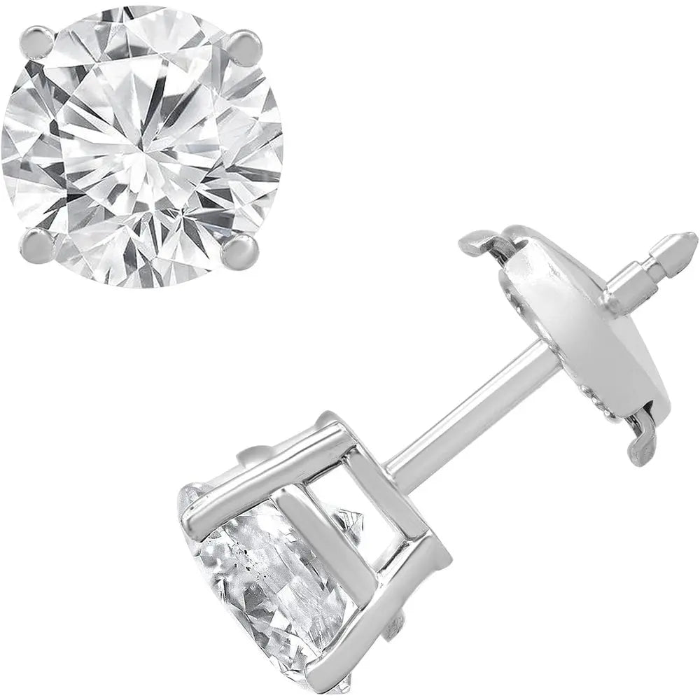 1–6.5 Carat Lab Grown Diamond Earrings in 14K White Gold - Future Jewelry