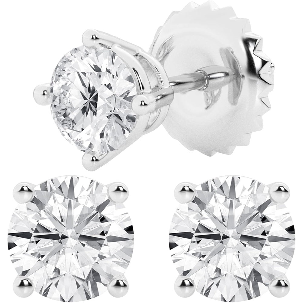 1–6.5 Carat Lab Grown Diamond Earrings in 14K White Gold - Future Jewelry