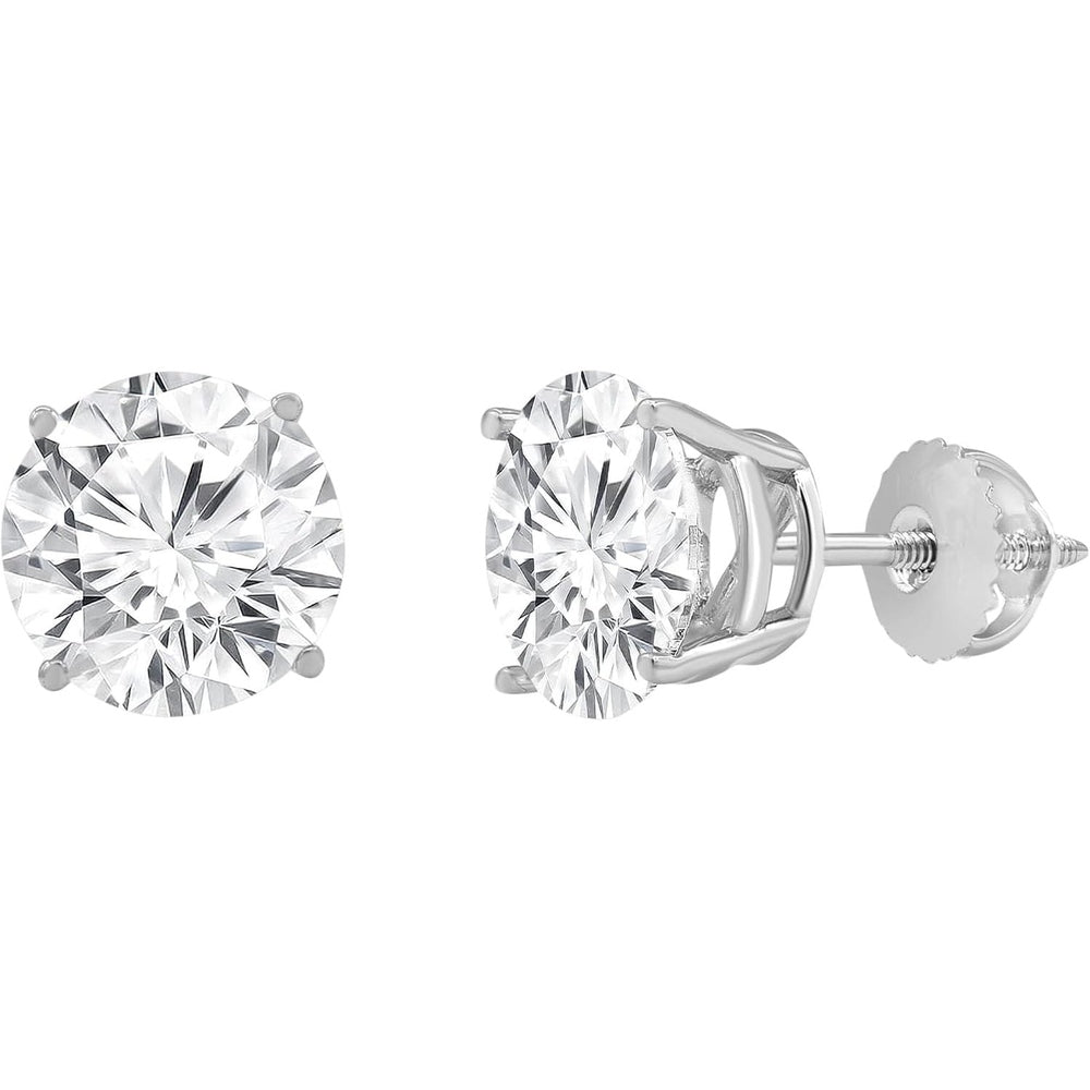 1–6.5 Carat Lab Grown Diamond Earrings in 14K White Gold - Future Jewelry