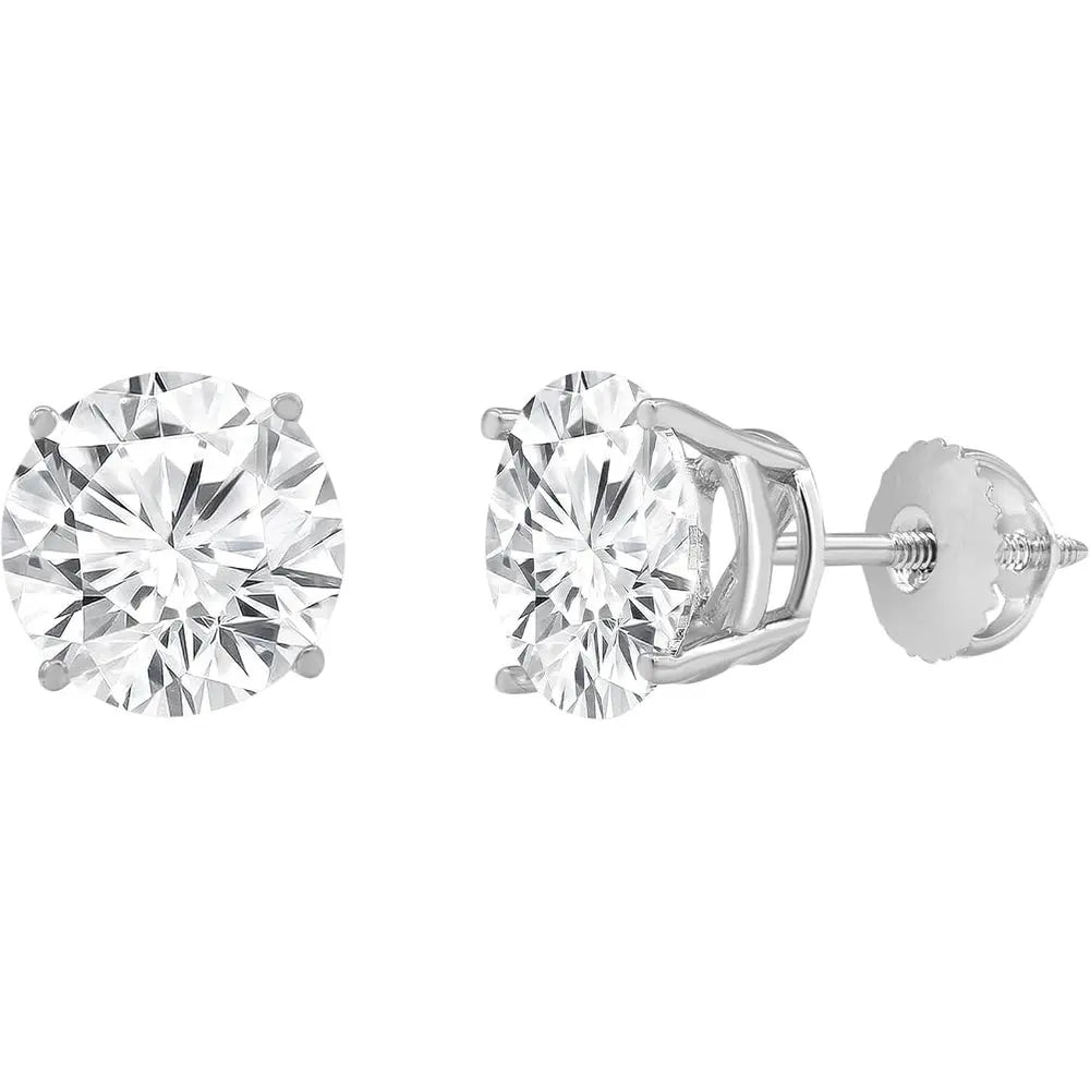 1–6.5 Carat Lab Grown Diamond Earrings in 14K White Gold - Future Jewelry