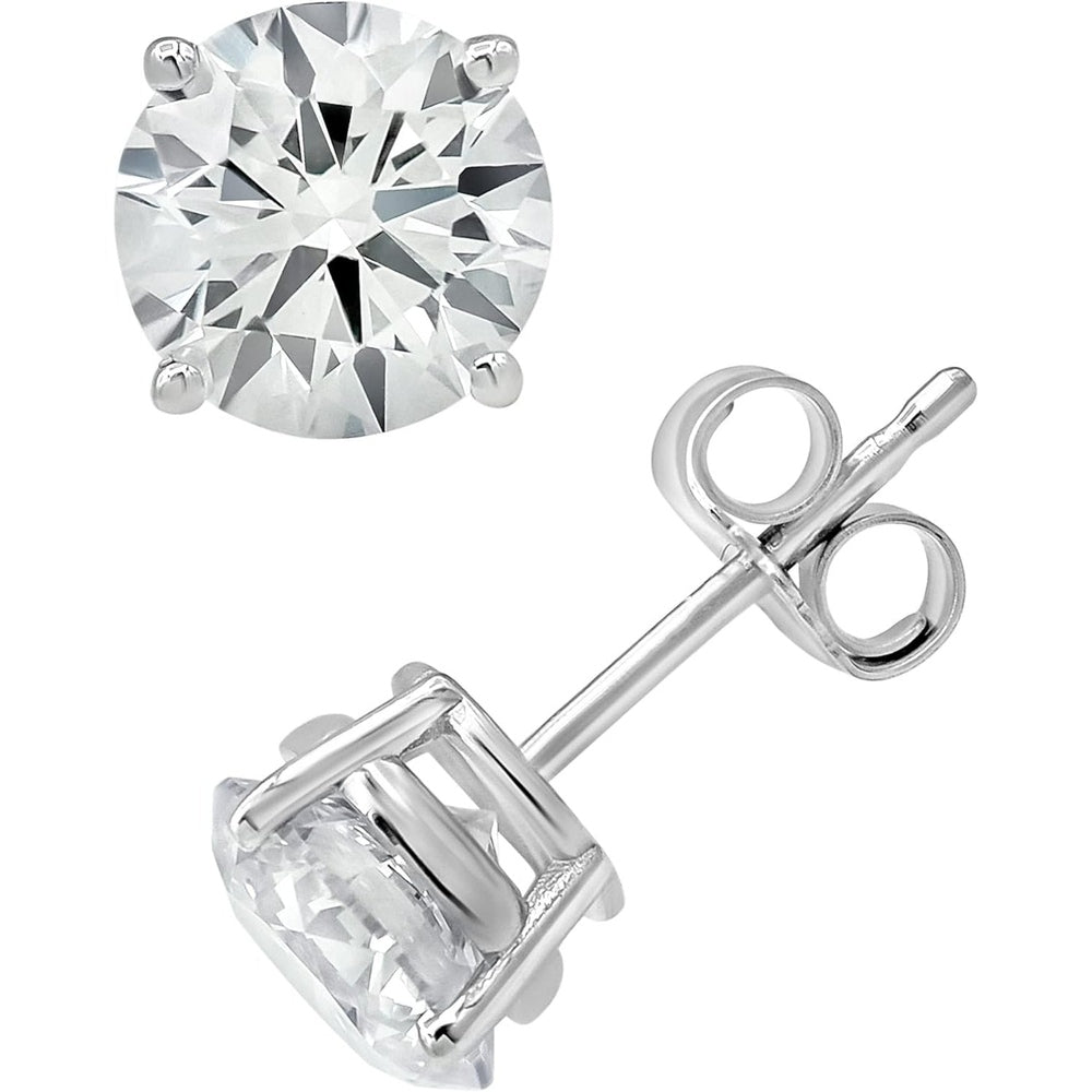 1–6.5 Carat Lab Grown Diamond Earrings in 14K White Gold - Future Jewelry