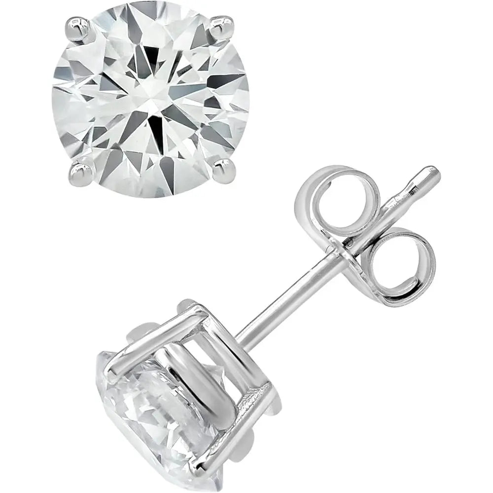 1–6.5 Carat Lab Grown Diamond Earrings in 14K White Gold - Future Jewelry