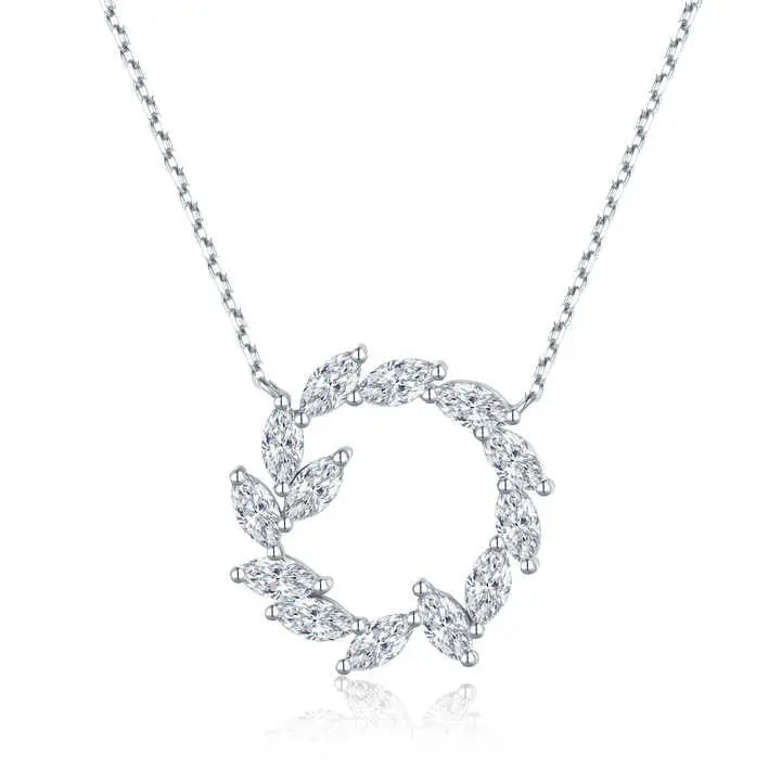 18K Gold Classic Circle Garland Pendant Necklace - Future Jewelry