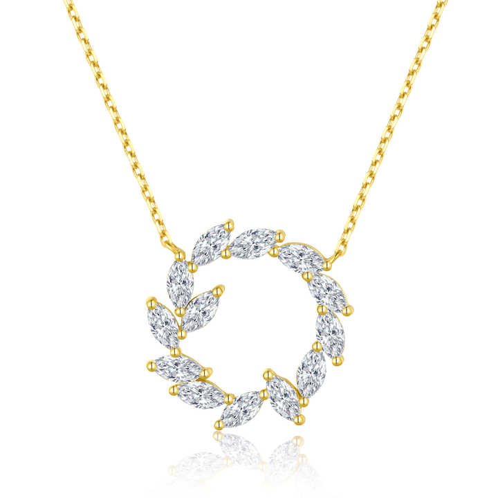 18K Gold Classic Circle Garland Pendant Necklace - Future Jewelry