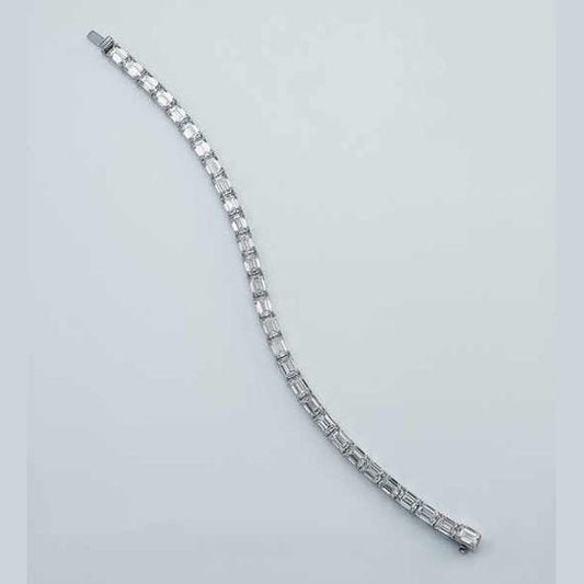 18K Gold Emerald Cut Lab Grown Diamond Tennis Chain - Future Jewelry