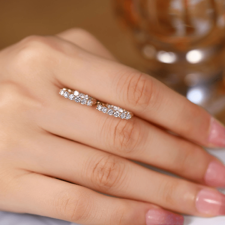 18K Gold Lab Grown Diamond Circle Huggie Earrings - Future Jewelry